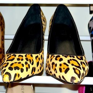 High heel real leather